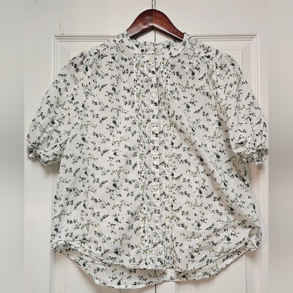 Lucky Brand Floral Peasant Blouse